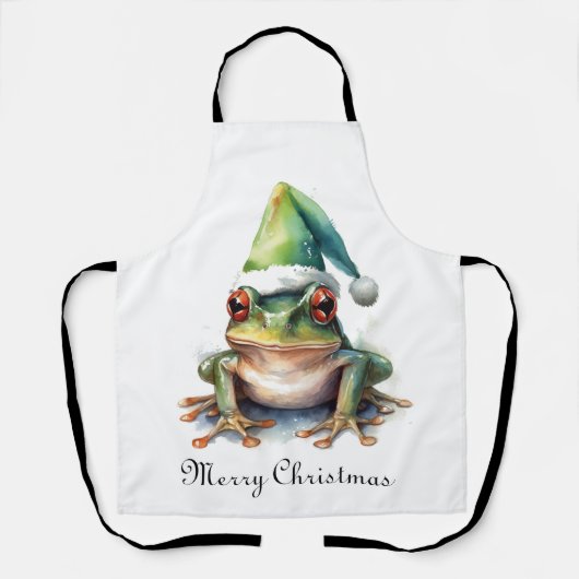 Frolic Christmas Frog, op maat Schort (Voorkant)