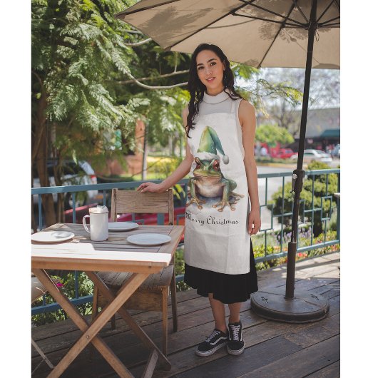 Frolic Christmas Frog, op maat Schort