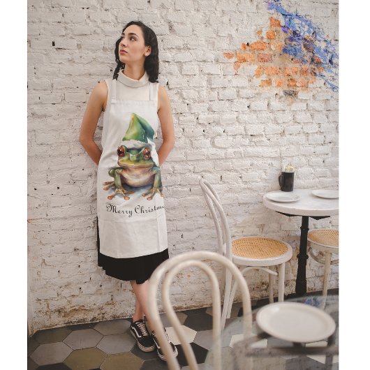 Frolic Christmas Frog, op maat Schort