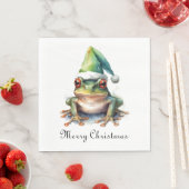 Frolic Christmas Frog, op maat Servet (Insitu)