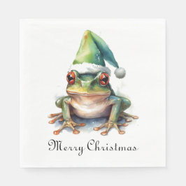 Frolic Christmas Frog, op maat Servet