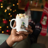 Frolic Christmas Frog, op maat Tweekleurige Koffiemok