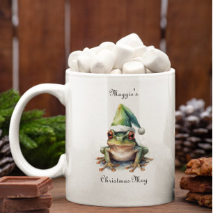 Frolic Christmas Frog, op maat Tweekleurige Koffiemok