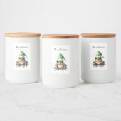 Frolic Christmas Frog, op maat Voedselcontainer Etiket (Flessen)