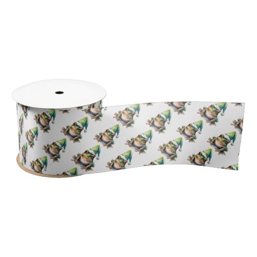 Frolic Christmas Frog Satijnen Lint (Spoel)