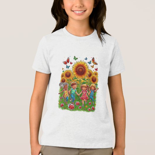 Frolic in velden Tri-Blend shirt (Voorkant)