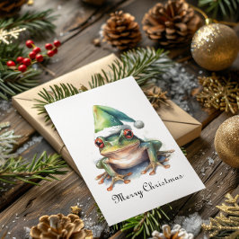 Frolic Kerst Kikker, op maat gemaakt Feestdagenkaart