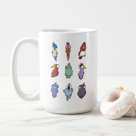 Frolic Pattern Mok met Cartoon Vogel (Met donut)