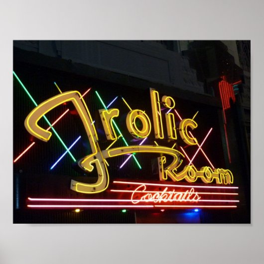 Frolic Room Cocktail Lounge Neon Sign Poster (Voorkant)