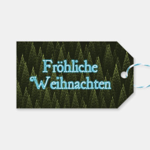 Froliche Weihnachten - Conifers Cadeaulabel