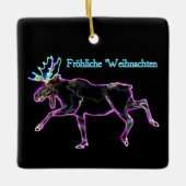 Froliche Weihnachten - Electric Moose Keramisch Ornament (Voorkant)