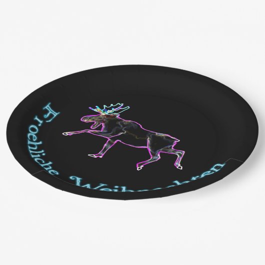 Froliche Weihnachten - Electric Moose Papieren Bordje (Gekanteld)