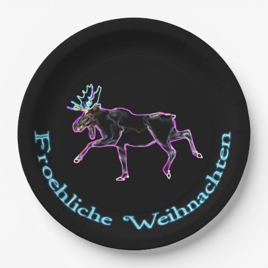 Froliche Weihnachten - Electric Moose Papieren Bordje (Voorkant)