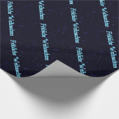 Froliche Weihnachten op Starfield Cadeaupapier (Hoek)