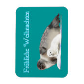 Froliche Weihnachten - Ringed zegel Magneet (Verticaal)