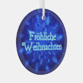 Froliche Weihnachten - Snowburst Glas Ornament (Voorkant Rechts)