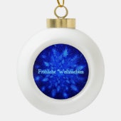 Froliche Weihnachten - Snowburst Keramische Bal Ornament (Voorkant)