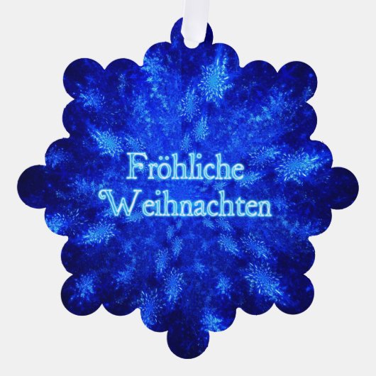 Froliche Weihnachten - Snowburst Ornament Kaart (Voorkant)