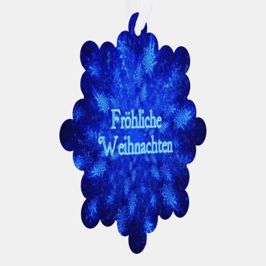 Froliche Weihnachten - Snowburst Ornament Kaart (Rechts)