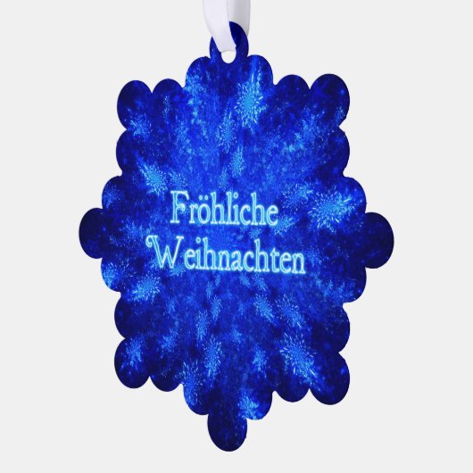 Froliche Weihnachten - Snowburst Ornament Kaart (Links)