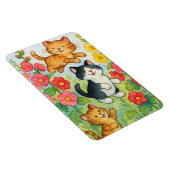 Frolicking Country Cats in de bloementuin Magneet (Rechterzijde)