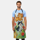 Frolicking Country Cats in de bloementuin Schort (Gedragen)