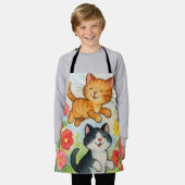 Frolicking Country Cats in de bloementuin Schort (Gedragen)