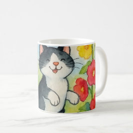 Frolicking Country Cats in de tuin Koffiemok
