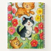 Frolicking Country Cats in de tuin Notitieboek (Achterkant)