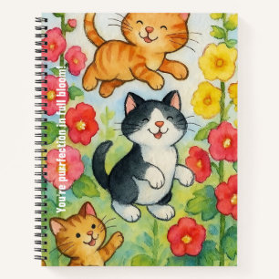 Frolicking Country Cats in de tuin Notitieboek