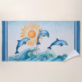 Frolicking Dolphin Beach Handdoek