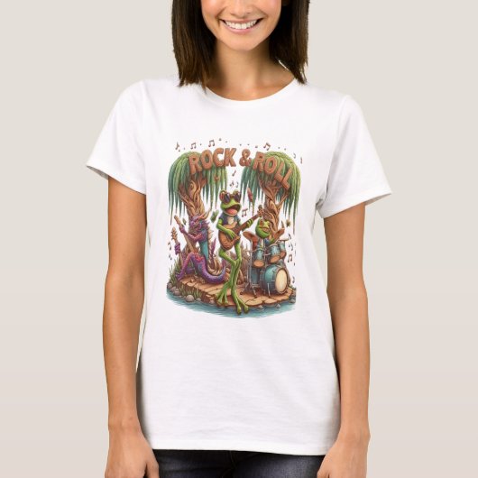 Frolicking Frogs vormen een fantastische Froggy Ba T-shirt (Voorkant)