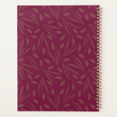 Frolicking In The Foliage: Gold Leaves on Burgundy Planner (Achterkant)