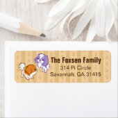 Frolicking Kawaii Puppies Japanse kin Etiket (Insitu)