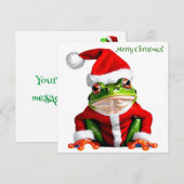 Frolijk Kerstkaart met Kikker (Voorkant / Achterkant)