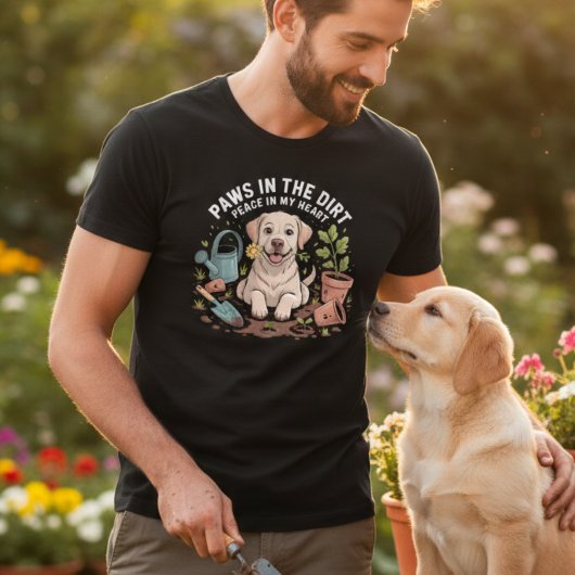 Frolijk tuinierhond shirt poten in de aarde cadeau