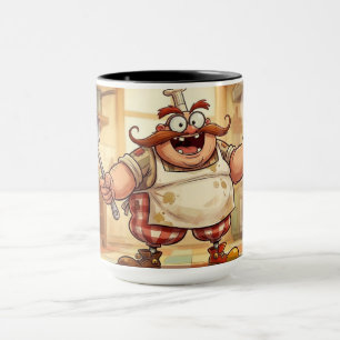 Frolijke Cartoon Chef Keramische Koffiemok Mok