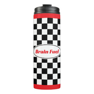 Frolijke geruite vlag race reis mok cadeau