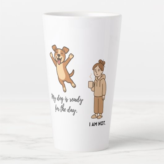 Frolijke Hondenmoeder Latte Mok (Voorkant)