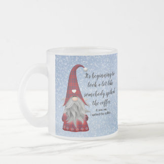 Frolijke Kerstmug met Prikkers en Koffie Matglas Koffiemok
