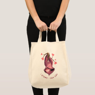 Frolijke Romantische Luiaard Glimlach Boodschappen Tote Bag