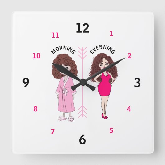 Frolijke Vrouwen Stemming Wandklok (Voorkant)