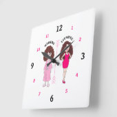 Frolijke Vrouwen Stemming Wandklok (Hoek)