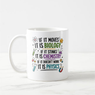 Frolijke wetenschap docent cadeau koffiemok