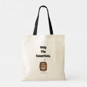 Frolijke wijn humor boodschappentas tote bag (Achterkant)