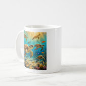 Frolijke Zeeschildpad Koffiemok (Voorkant links)