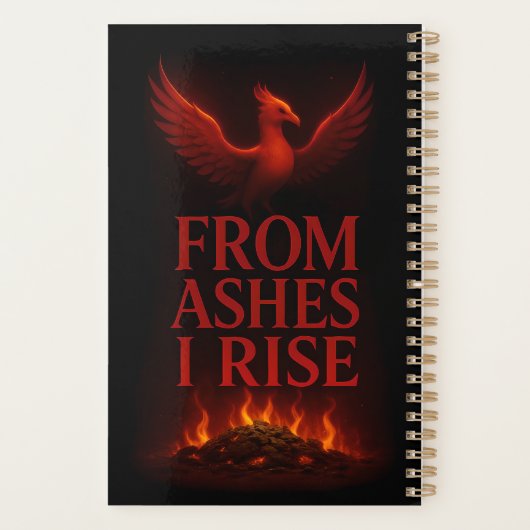 From Ashes I Rise – Phoenix Personalized Planner (Achterkant)