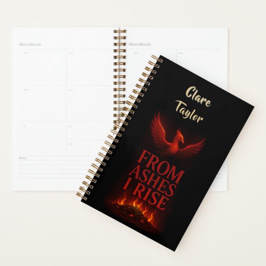 From Ashes I Rise – Phoenix Personalized Planner (Display)