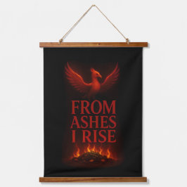 From Ashes I Rise – Phoenix Rebirth Motivational Hangend Wandkleed