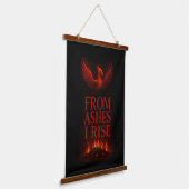 From Ashes I Rise – Phoenix Rebirth Motivational Hangend Wandkleed (Gebogen)